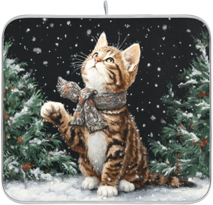cute kitten snowflakes