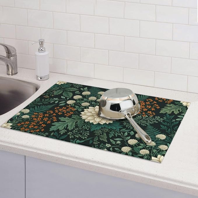Forest Green Floral