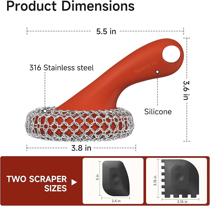 Red Scrubber + Scraper