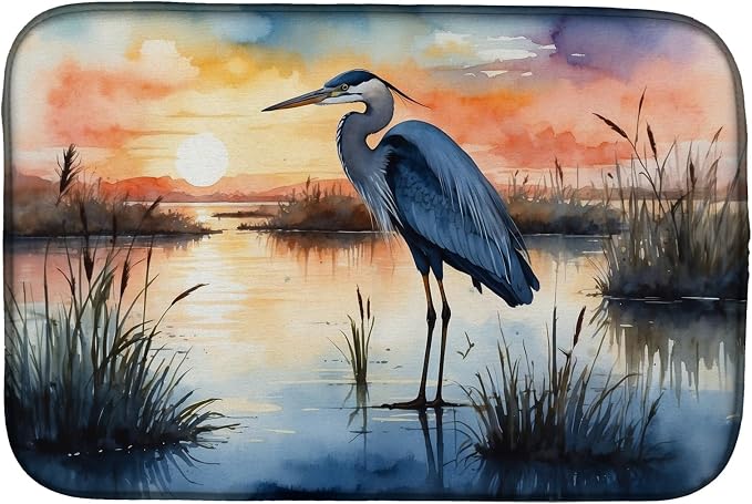 Blue Heron Setting Sun 7502