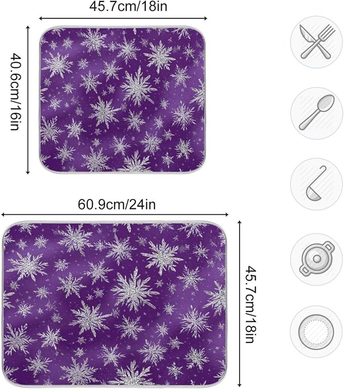 purple glittery snowflakes