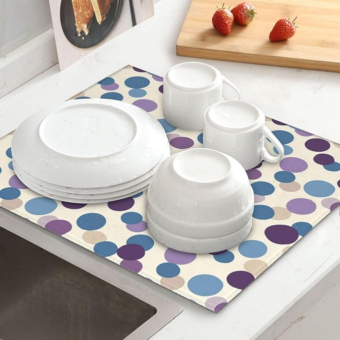 Purple Blue Brown Polka Dot
