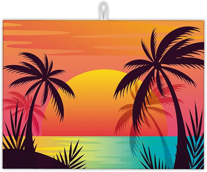 Beach Sunset Tropical Palm Tree