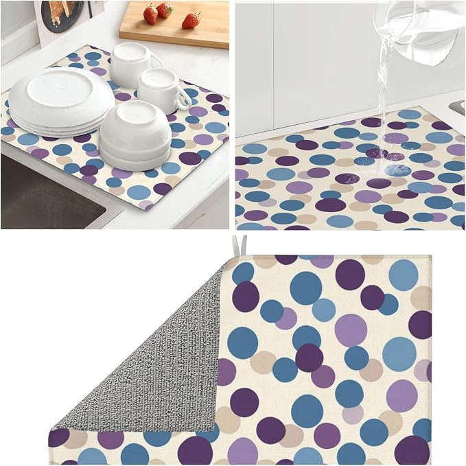 Purple Blue Brown Polka Dot