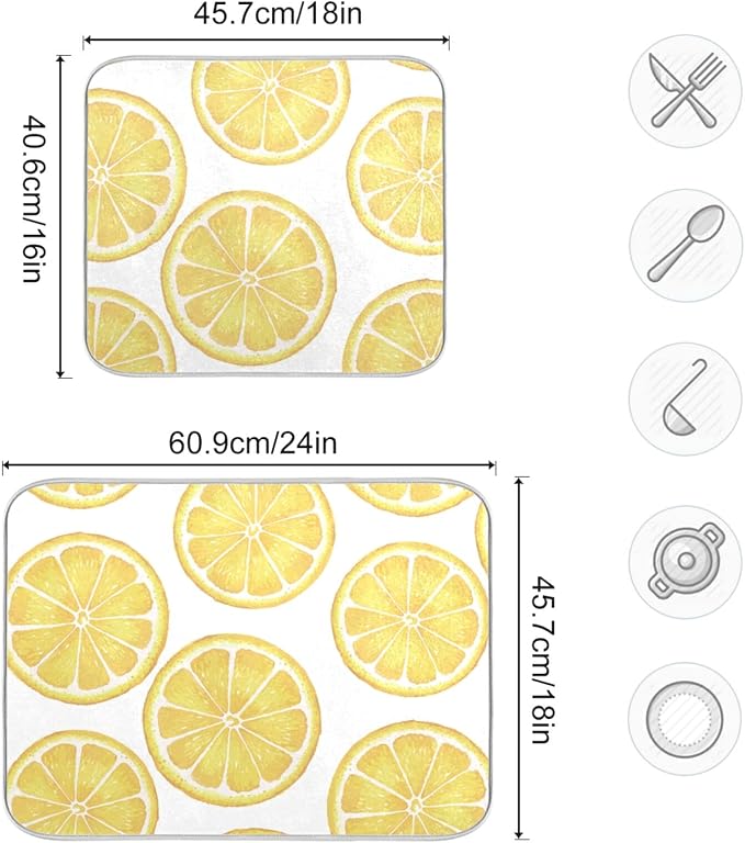 6 Yellow Sliced Lemon