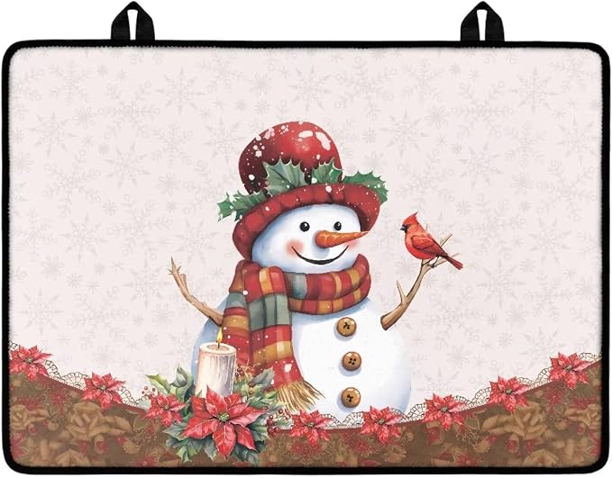 Red Flower and Snowman