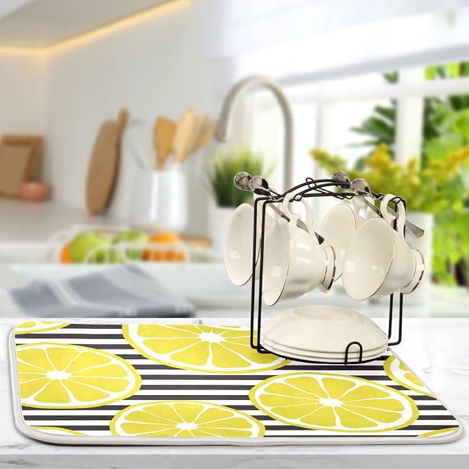 8 Black Stripe Lemon Slice