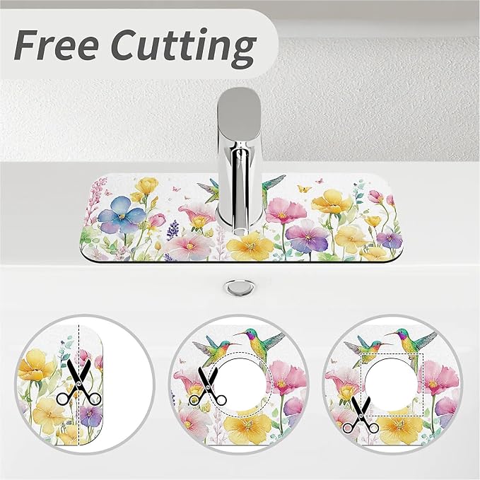 Spring-flowers with hummingbirds