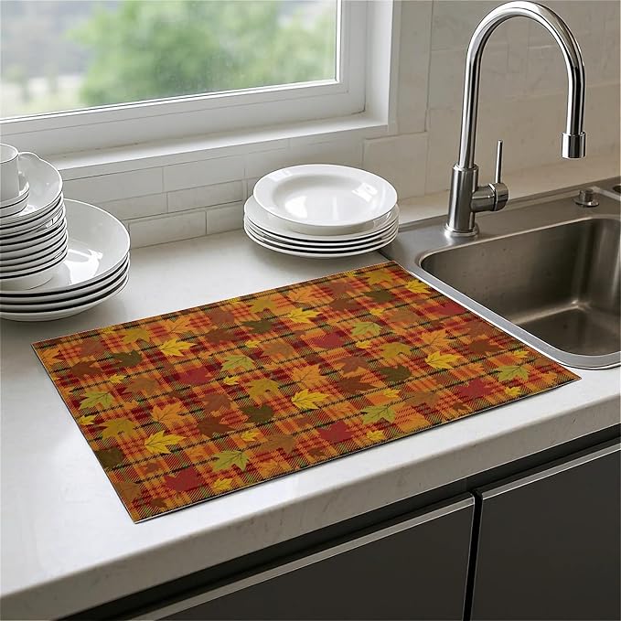 Autumn Maple Leaf Plaid