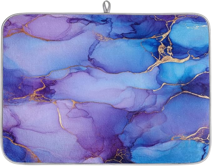 Abstract Ink Blue Purple