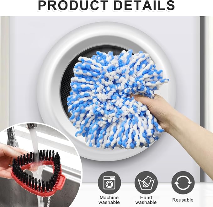 3 Blue Mop Heads + 1 Set Mop Handle ( 2 Tank )