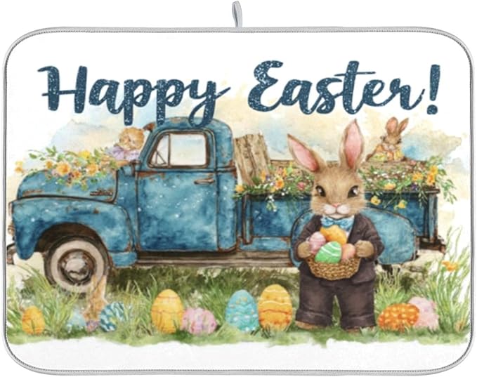 blue truck easter bunnies