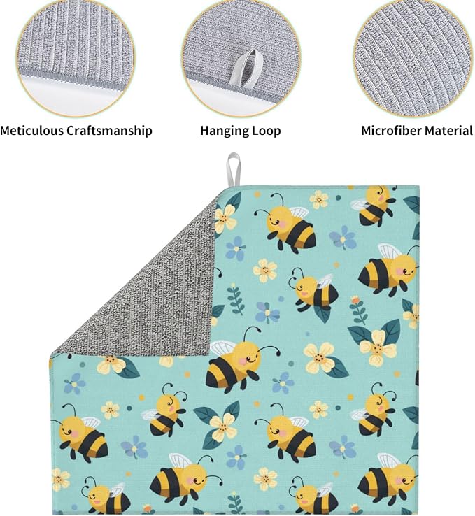 Cute Bee Colorful Floral