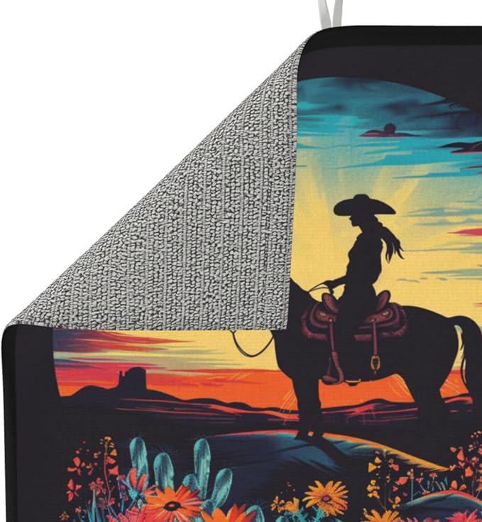 Cowgirl Riding Horse