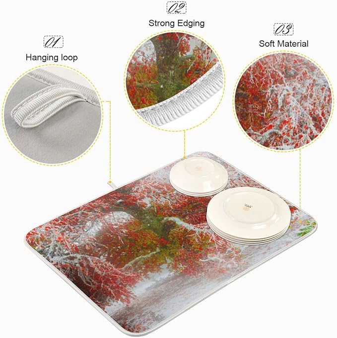 Oil Painting Tree Red#1