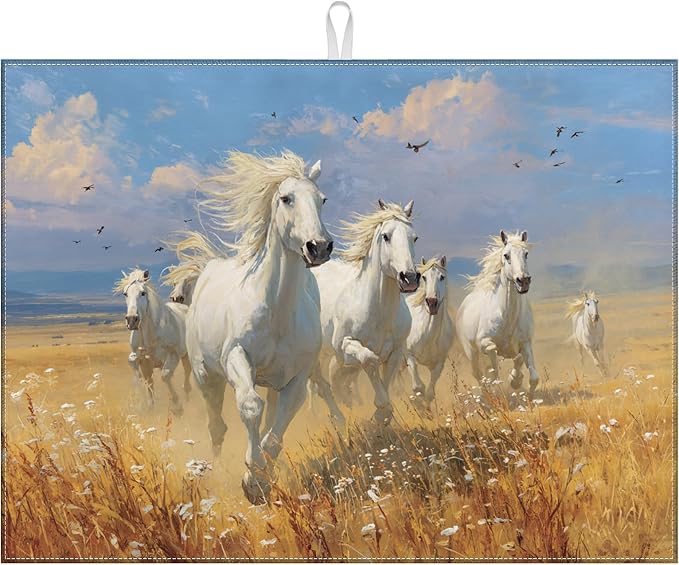 White Running Horses
