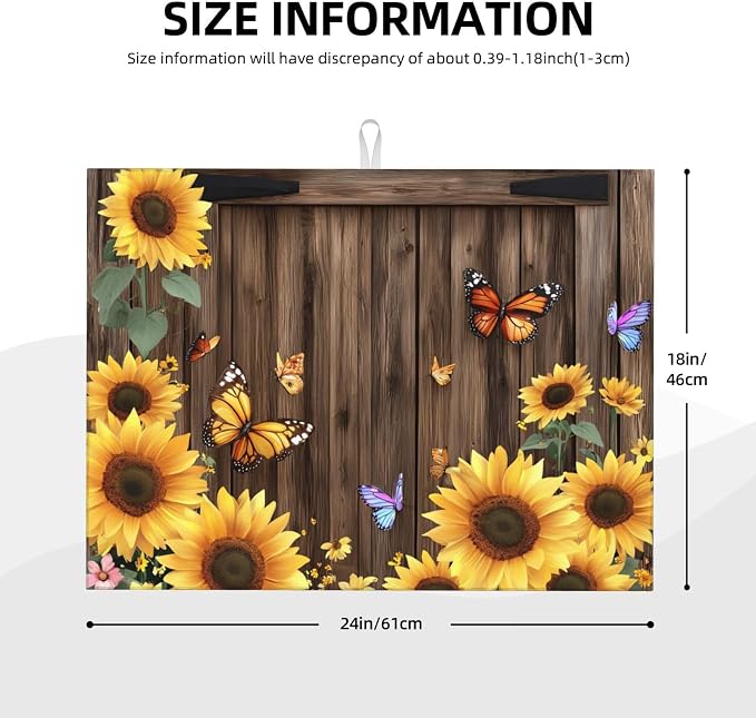 Brown Planks Sunflowers