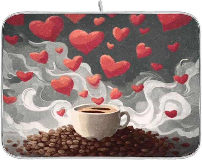 coffee red hearts