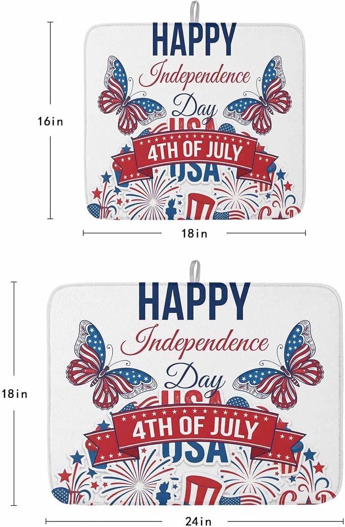 Bright Red, Blue, White