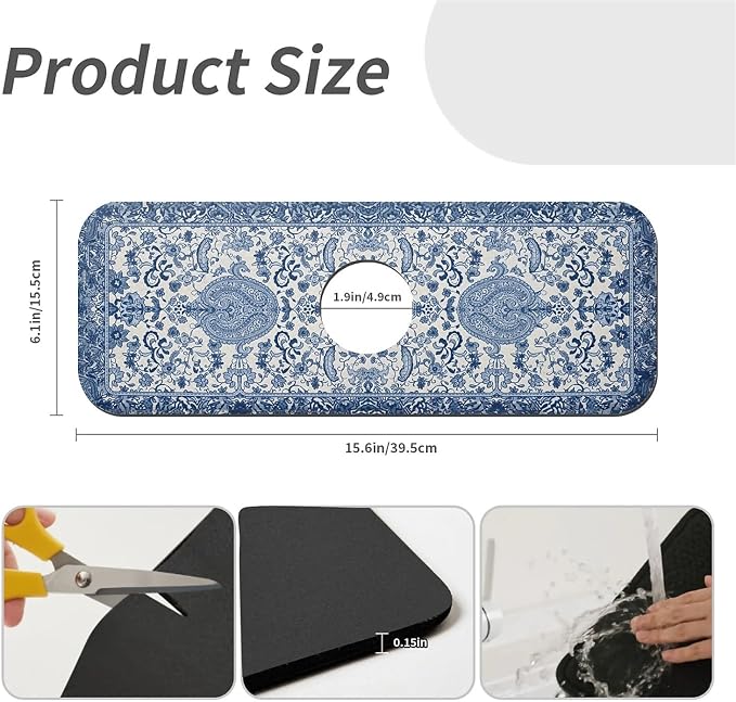 Blue and White Porcelain Paisley