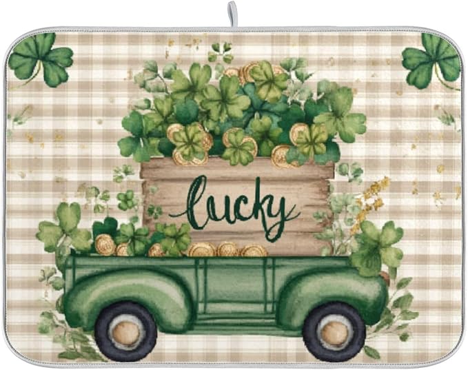 truck full of green clovers