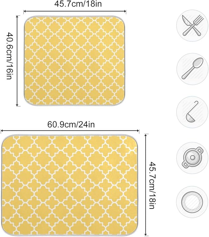 Quatrefoil Lattice Yellow Pattern
