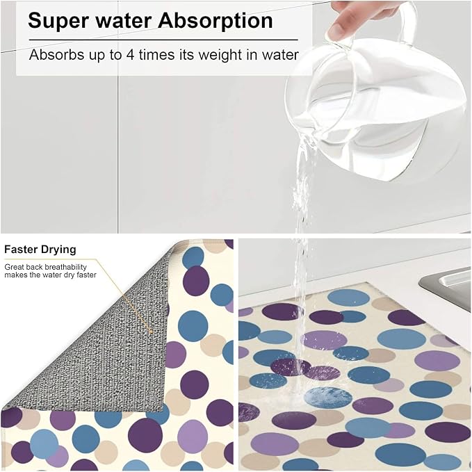 Purple Blue Brown Polka Dot