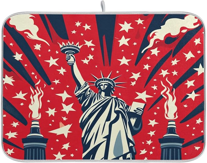 July 4th Statue of Liberty Red