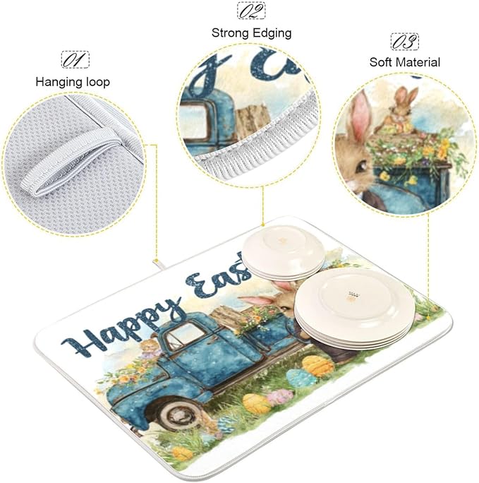 blue truck easter bunnies