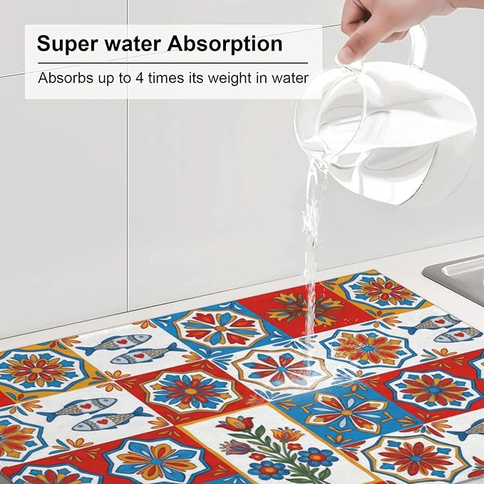 Blue Red Tile