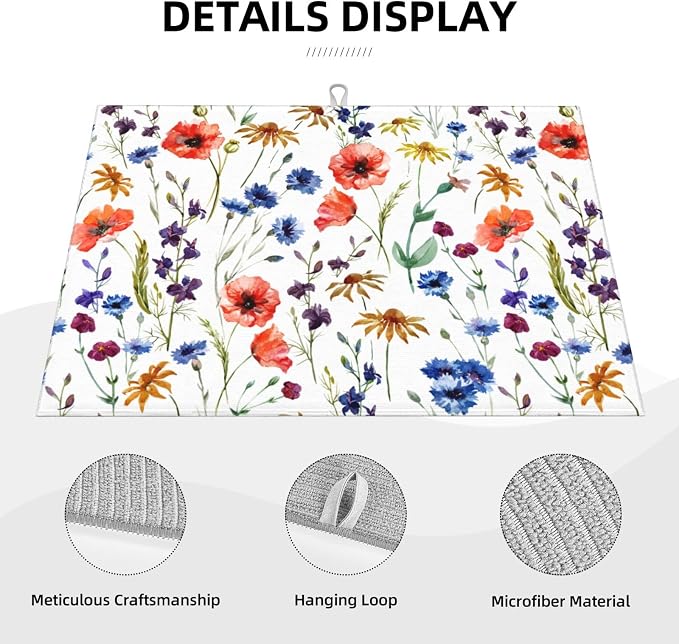 Wildflowers Watercolor Poppy Cornflower