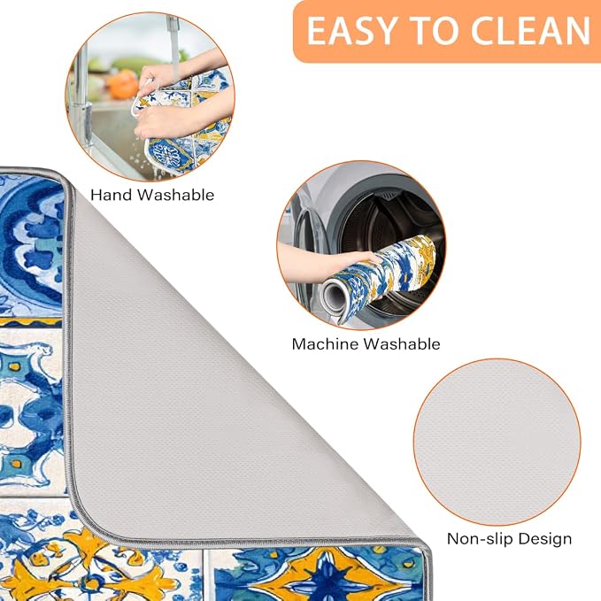 Blue Yellow White Spanish Ceramic Tiles