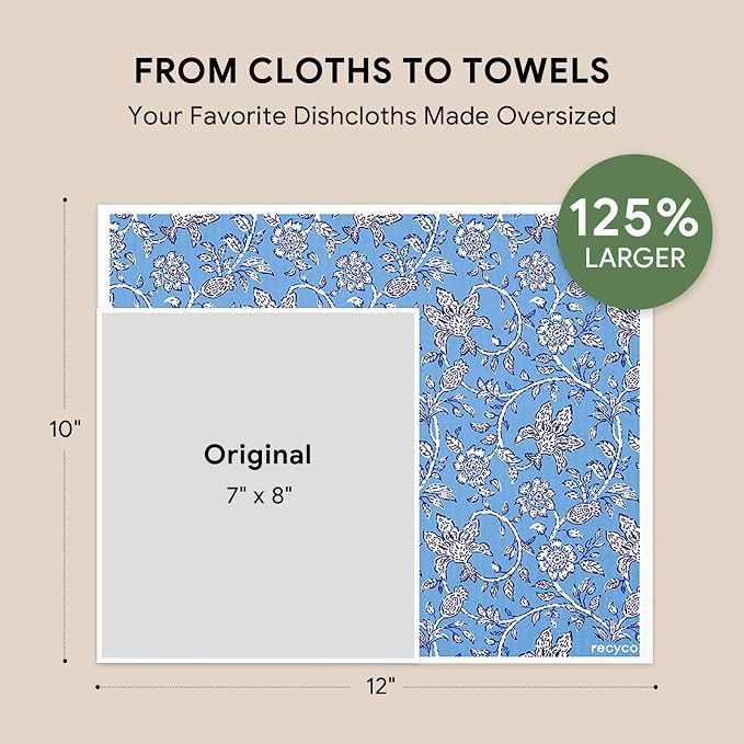 Heritage Florals Blue - Xl 4 Pack