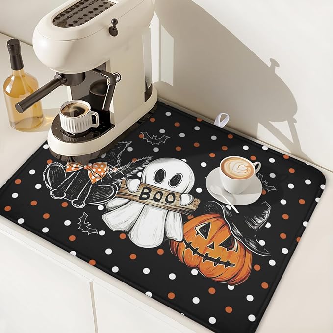 Halloween-cat polka dot