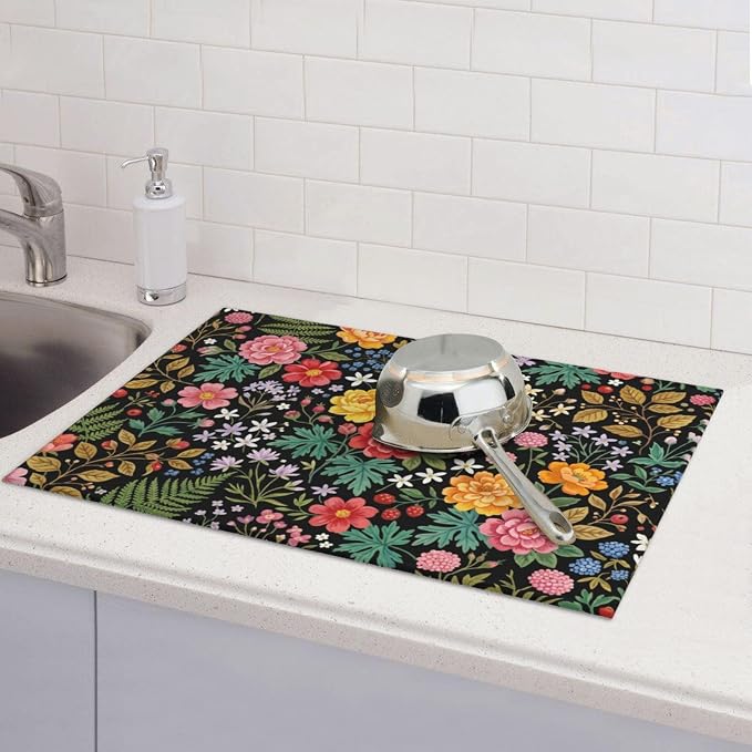 Vintage Floral Black