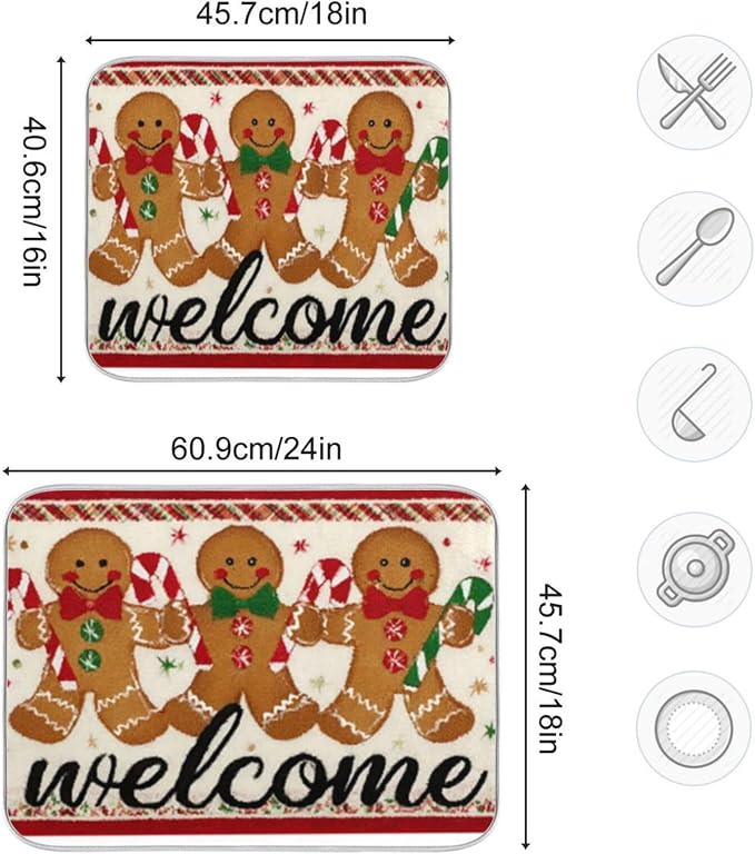 gingerbread men holding candy canes