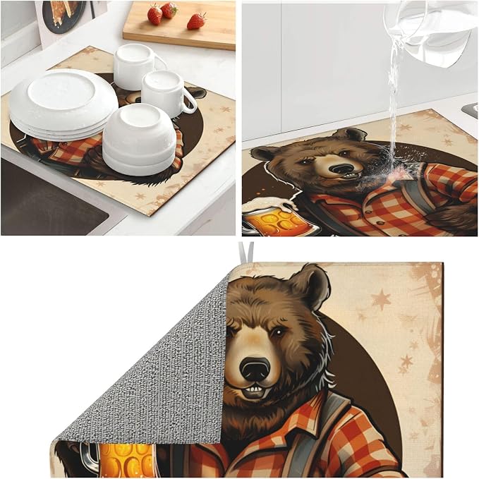 Vintage Beer Bear Brown