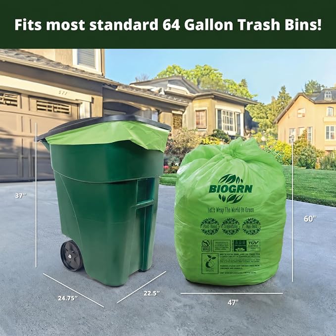 64Gallon, Flat Top, 12 Count