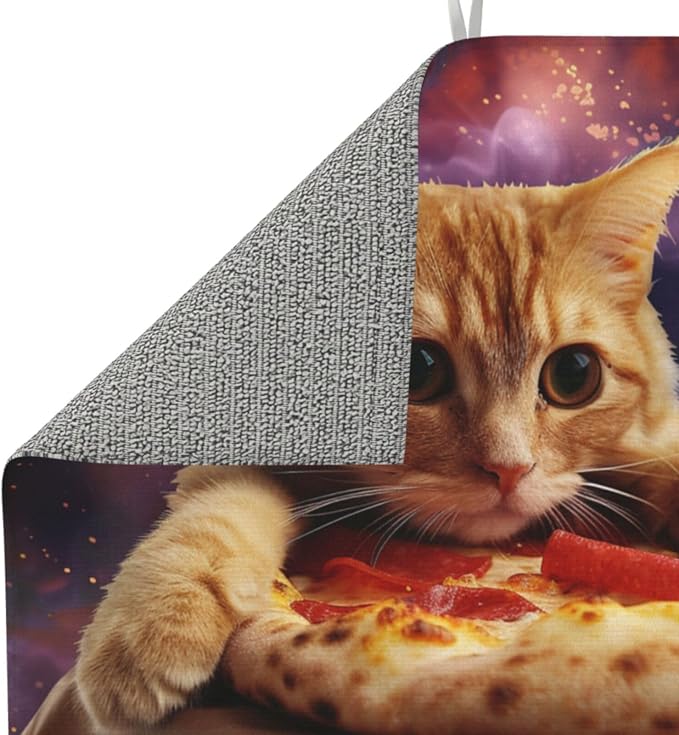 Cosmic Orange Cat Pizza