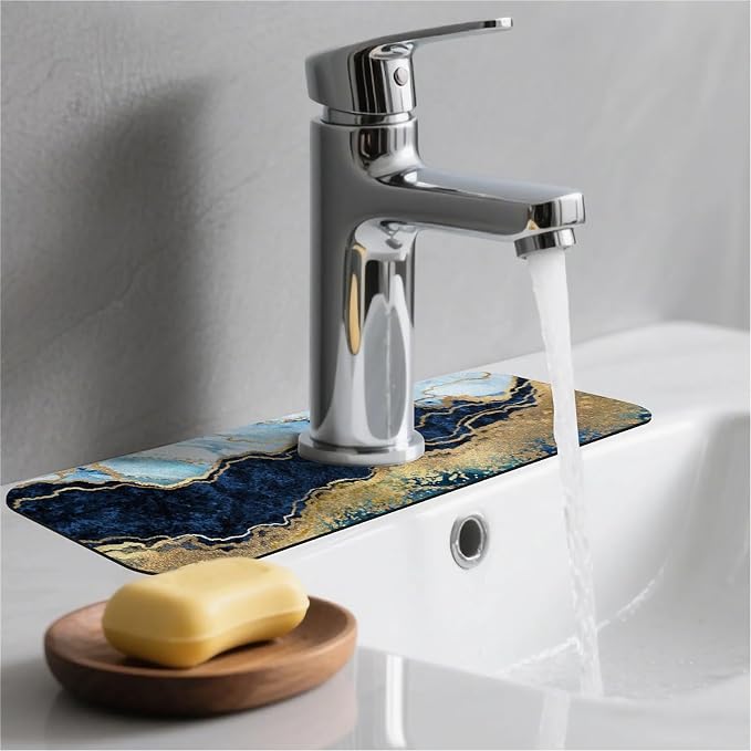 Blue white black and gold marble-1