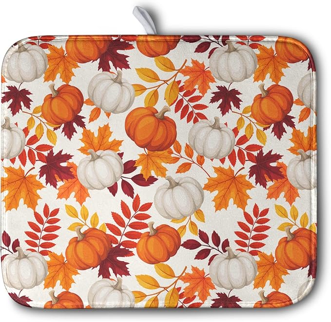 Fall Orange White Pumpkins
