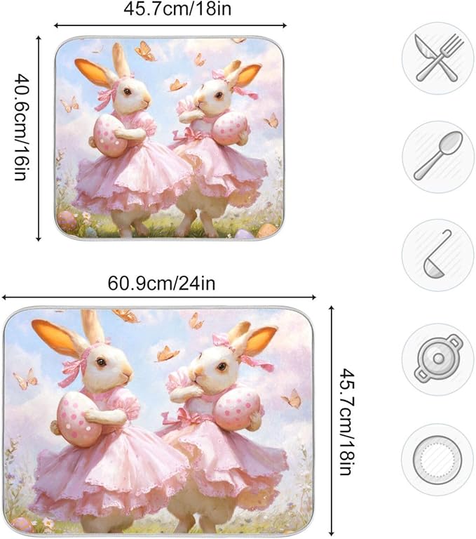 Dreamy Pink Easter Bunny Egg