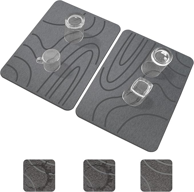 Dark Gray Curved Stripes