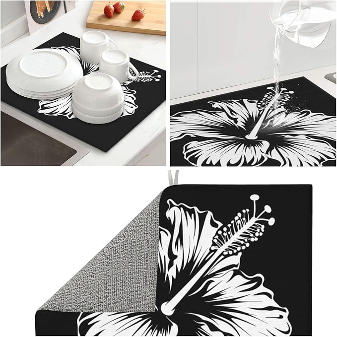 White Hibiscus Silhouette