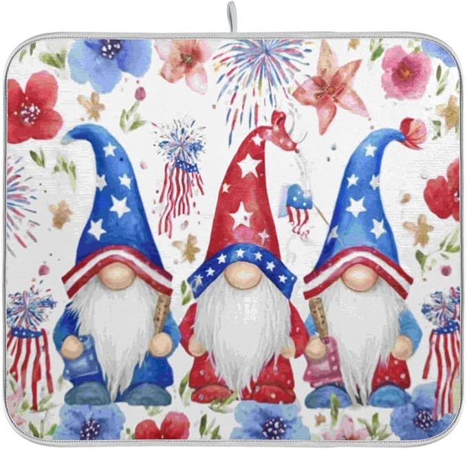 cute gnomes american flag