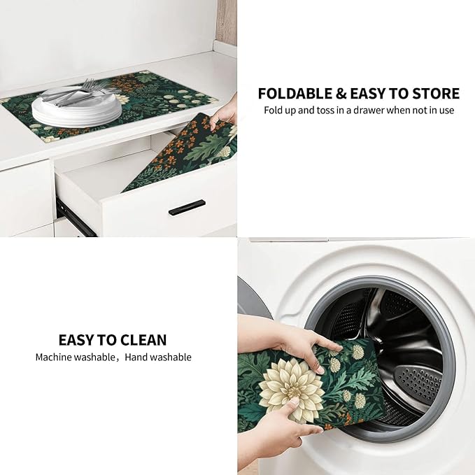 Forest Green Floral