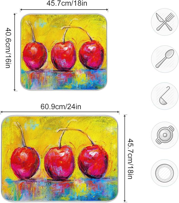 19 Red apple yellow background