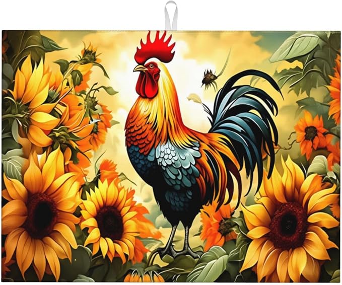 Rooster Sunflowers Garden