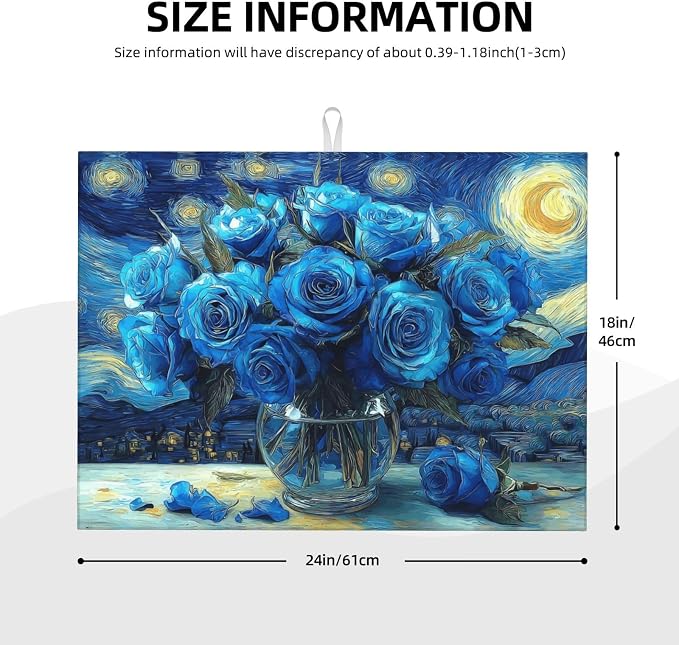Blue Roses Starry Sky