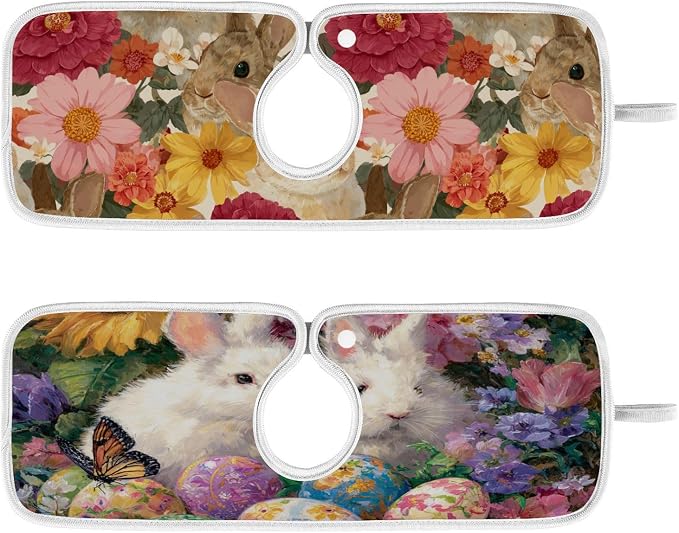 Easter Bunny Eggs Flowers Butterfly